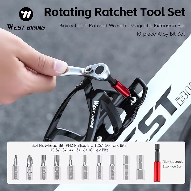 WEST BIKING ROTATING RATCHET TOOL SET image 3