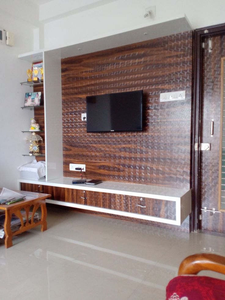 Modern Wooden TV Unit Panels in Chennai image 2