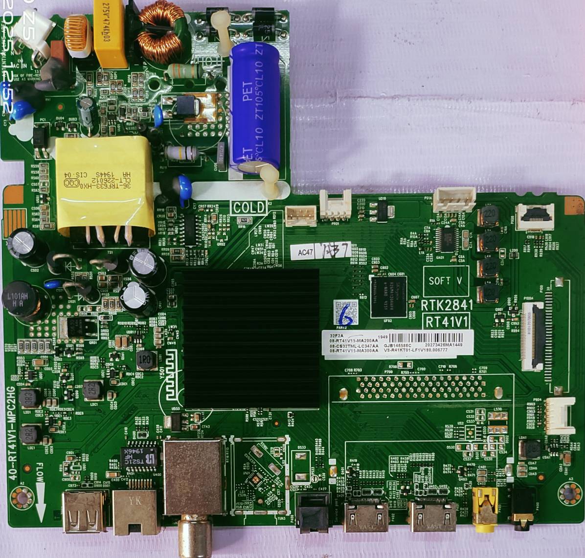 TCL/ IFFALCON 32F2A MOTHER BOARD, COMBO BOARD #WB 37 image 3