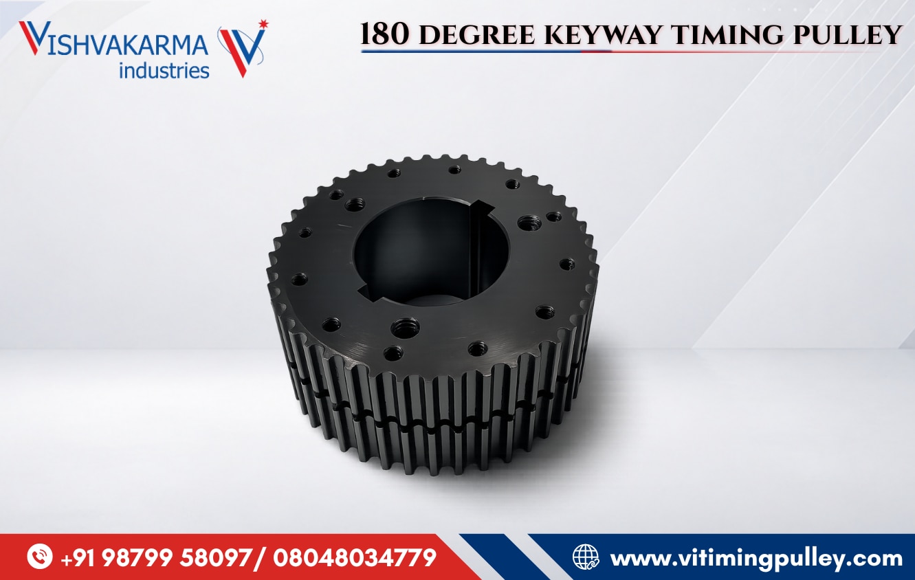 180 DEGREE KEYWAY TIMING PULLEY image 2