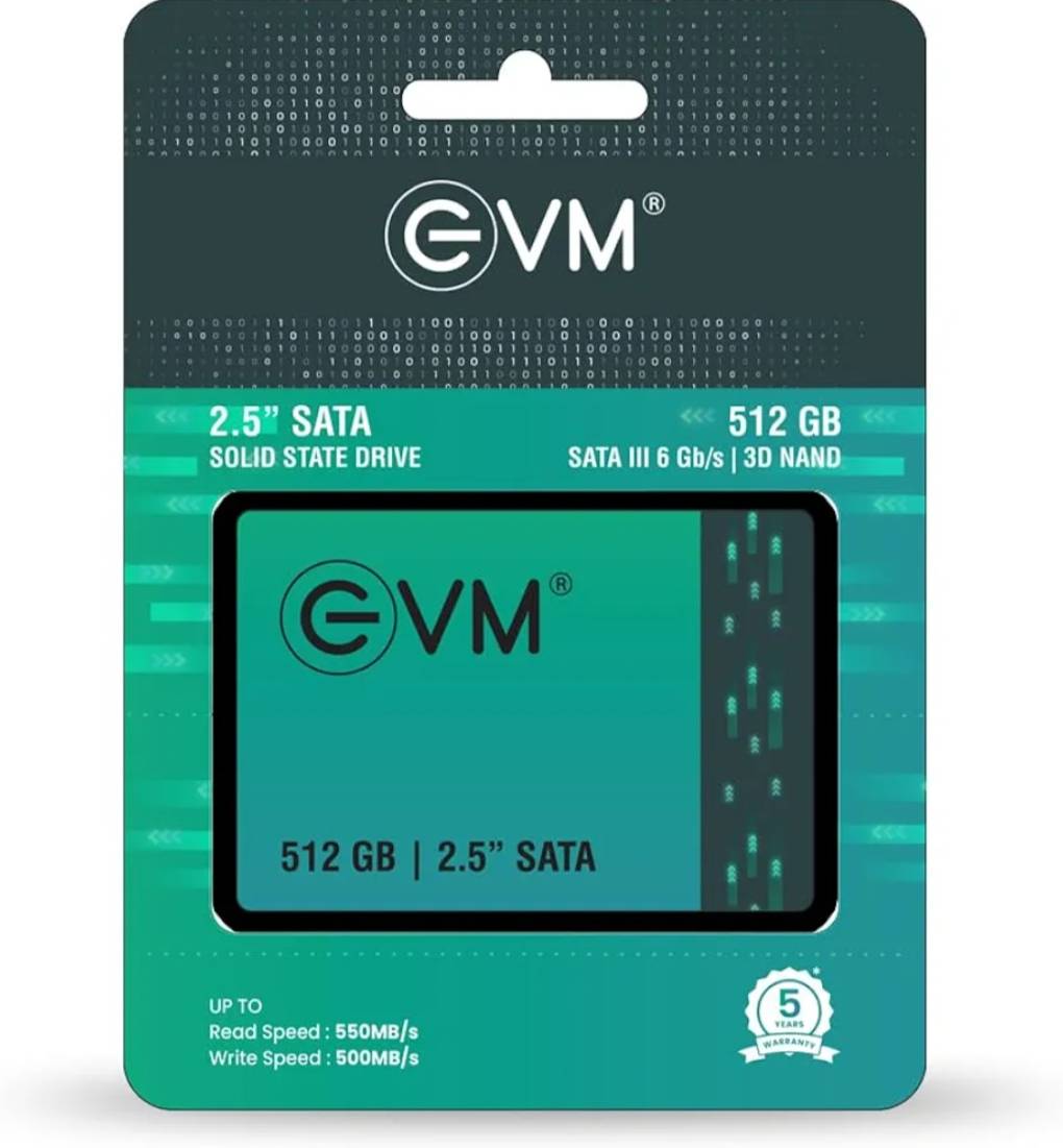 EVM 512GB 2.5 Inch SATA III Internal SSD | Up to 550MB/s Read 500MB/s Write | High Speed Storage for Laptop Desktop | 5 Year Warranty (EVM25/512GB) image 6