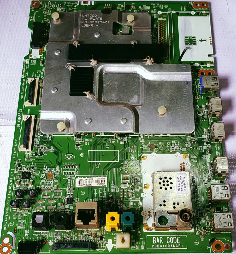 LG 4K 65UH7700 ANDROID MOTHER BOARD, LED BOARD, MAIN BOARD,#wb38 image 3