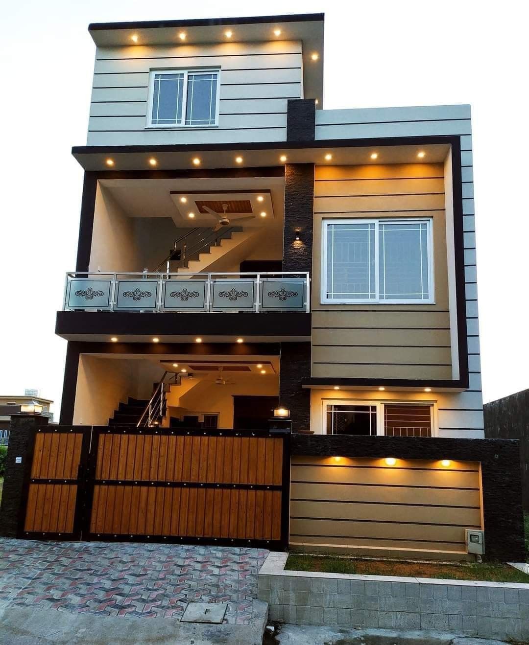 Stylish House Elevation Panels Installation in Chennai image 5
