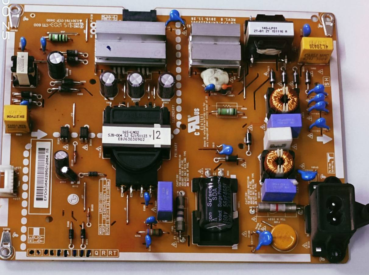 LG LED TV 43LH600T Power Supply Board, LG LED TV 43LH600T Smps Board, LG LED TV 43LH600T Power Supply PCB Board, #wb47 image 2