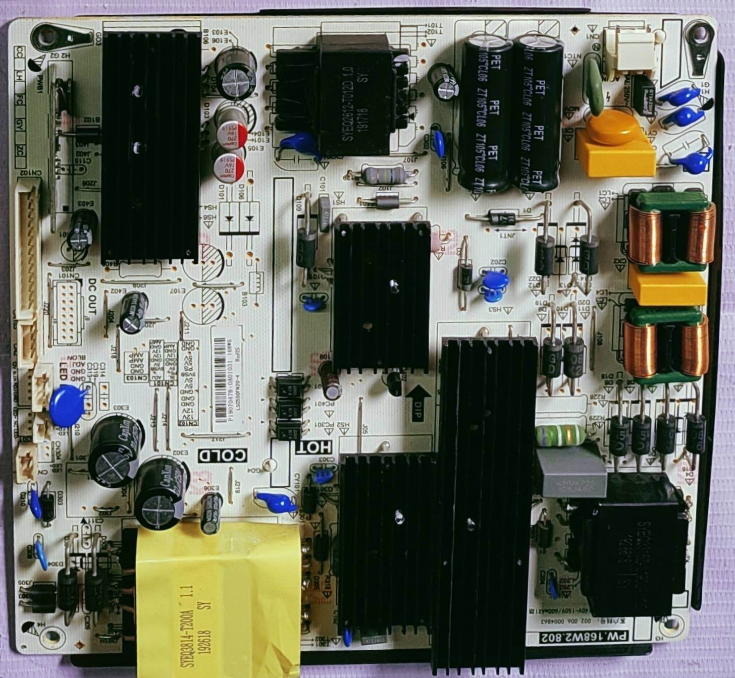 HITACHI LD55VRSOLU POWER SUPPLY BOARD, SMPS BOARD, #wb29 image 4