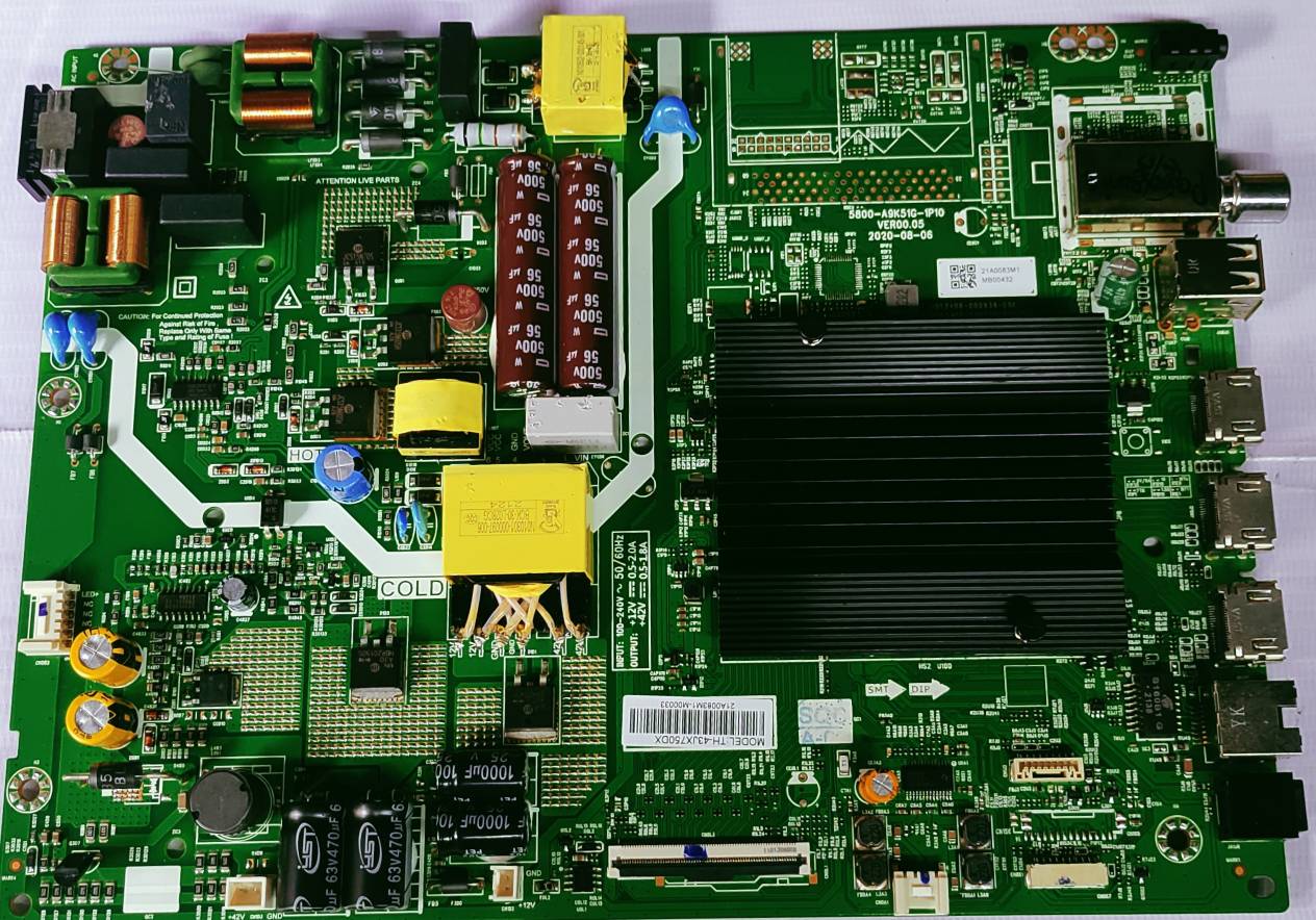 New PANASONIC 4k TH-43JX750DX ANDROID MOTHER BOARD #WB 34 image 3