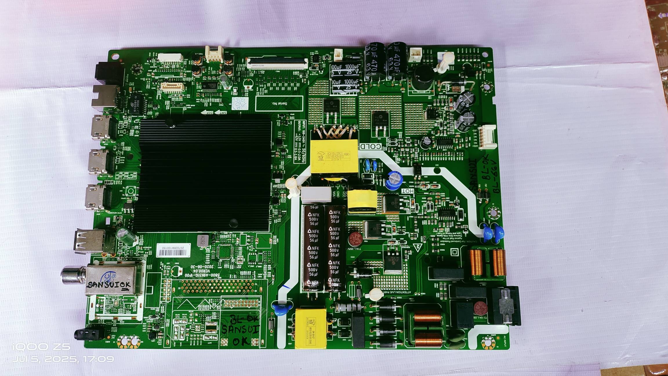 SANSUI 4K ANDROID MOTHER BOARD #WB34 ,LED MOTHER BOARD, image 3