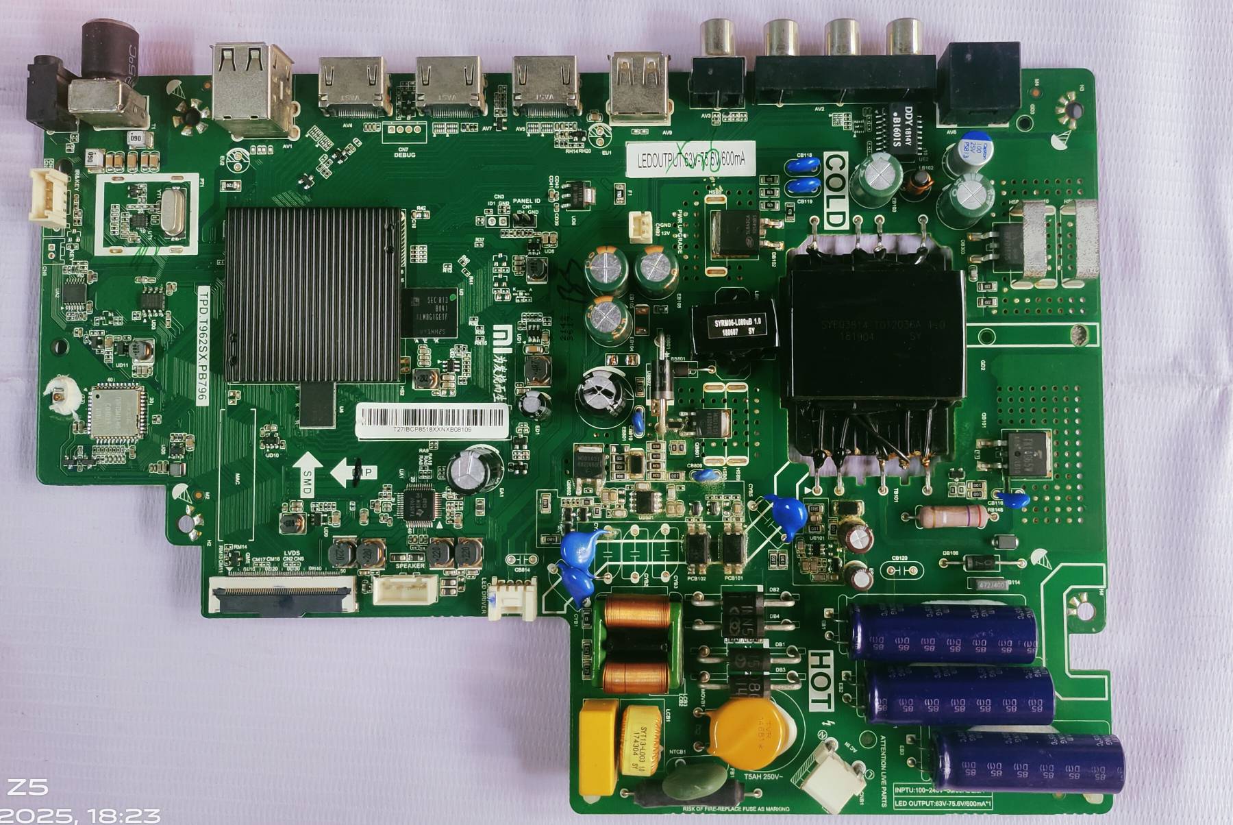 MI REDMI XIAOMI L43M5-AI, ANDROID MAIN BOARD, ANDROID MOTHER BOARD, ANDROID COMBO BOARD, #WB12 image 3