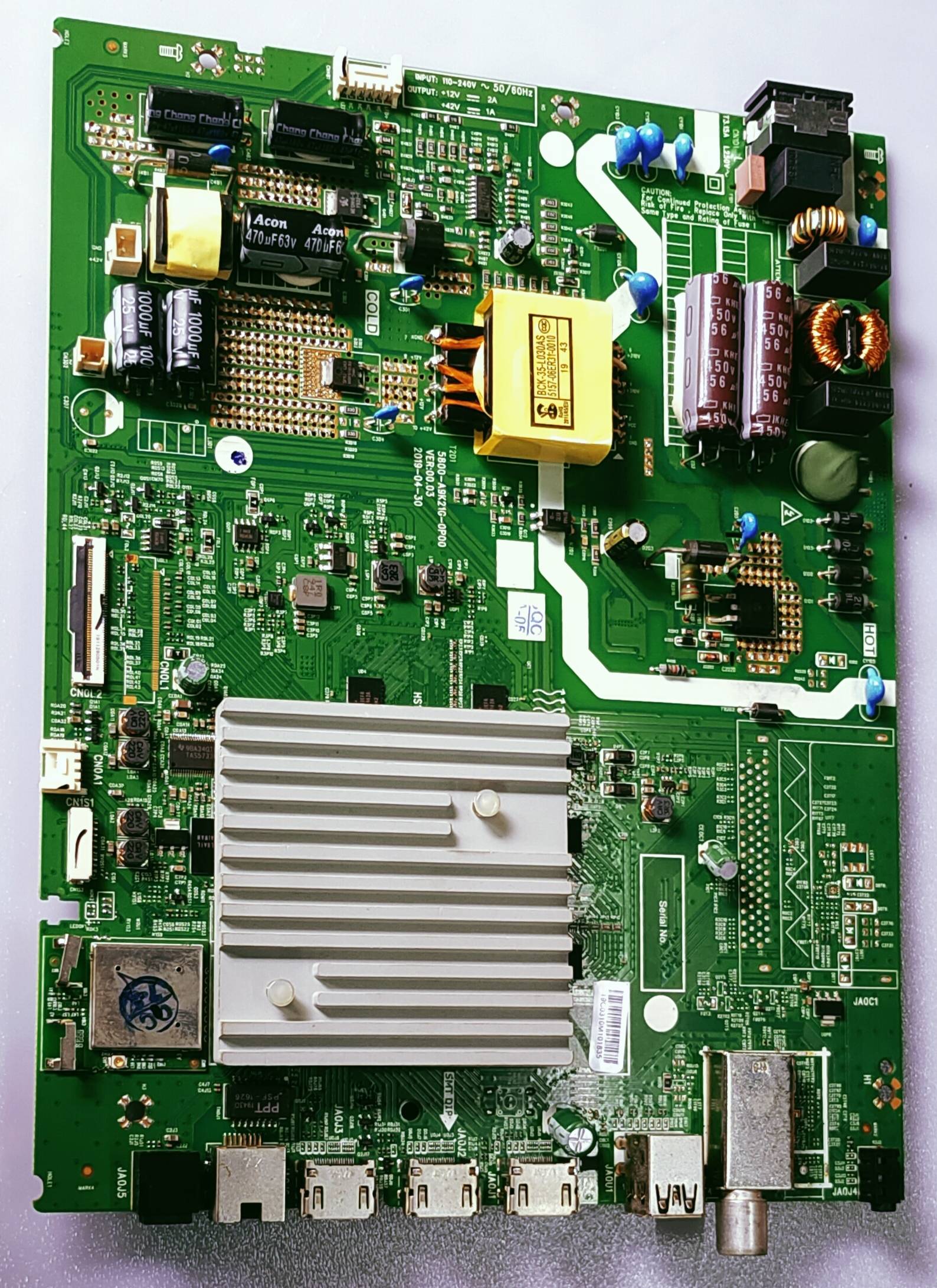 MOTOROLA Android Led Tv 43SAUHDM Mother Board, MOTOROLA Android Led Tv 43SAUHDM Main Board, MOTOROLA Android Led Tv 43SAUHDM Main PCB Board, MOTOROLA Android Led Tv 43SAUHDM Combo Board, image 3