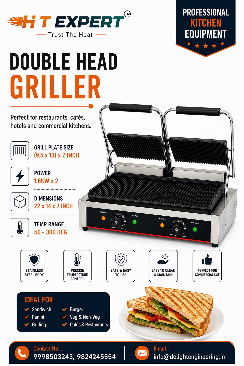 2+2 Jumbo sandwich Griller image 2