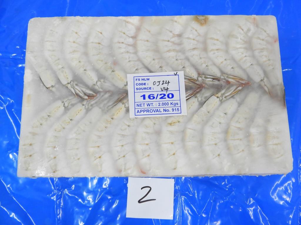 RAW FROZEN HEADLESS WHITE SHRIMPS & PRAWNS (BLOCK) image 2