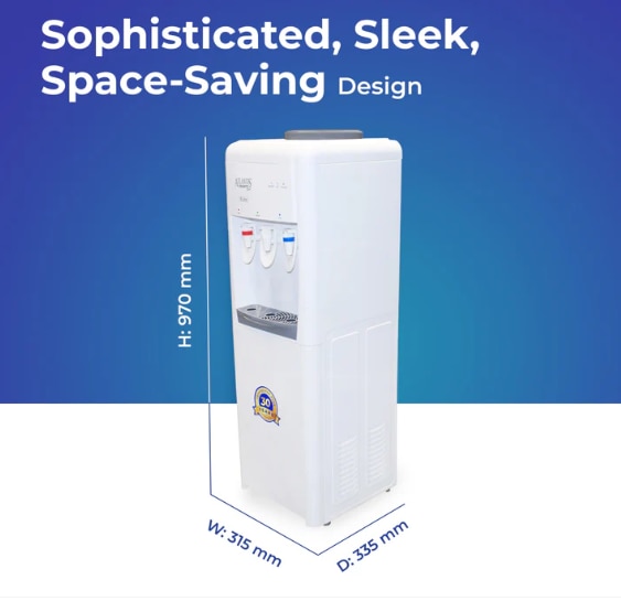 ATLANTIS FROSTY PLUS | 5L/Hour Cooling Capacity | Glass Push-Pull Taps | 1 Year Warranty | Hot, Normal & Cold Water | Perfect for a Team of 10-30 image 3