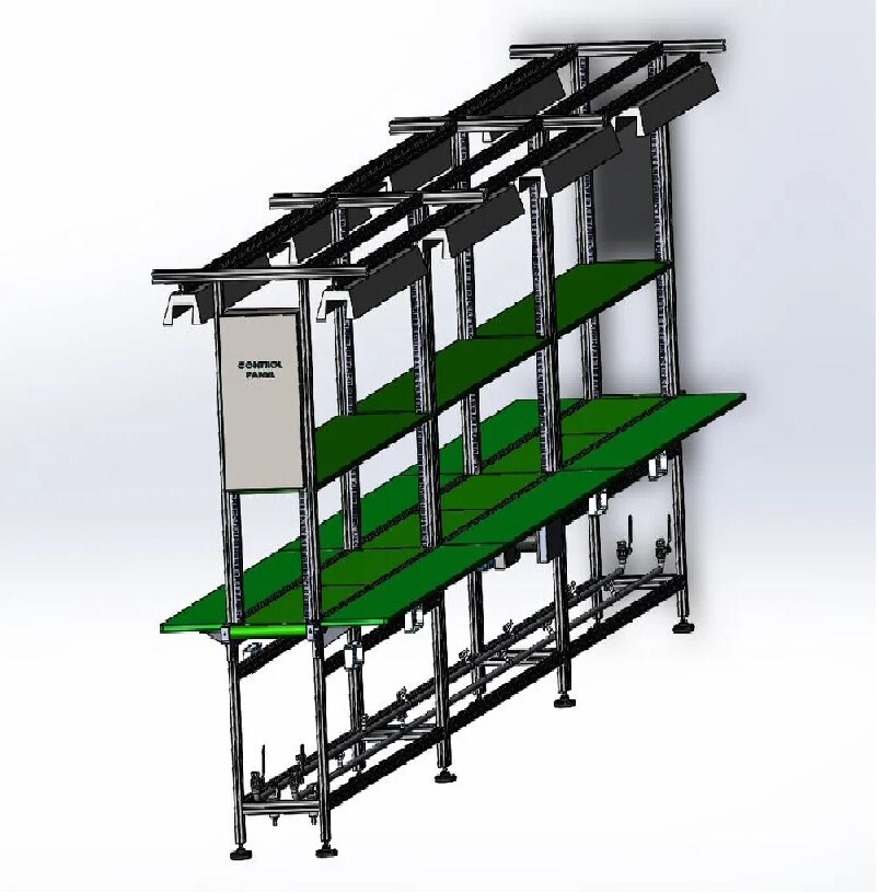 400kg Aluminium Assembly Line Conveyor System image 3