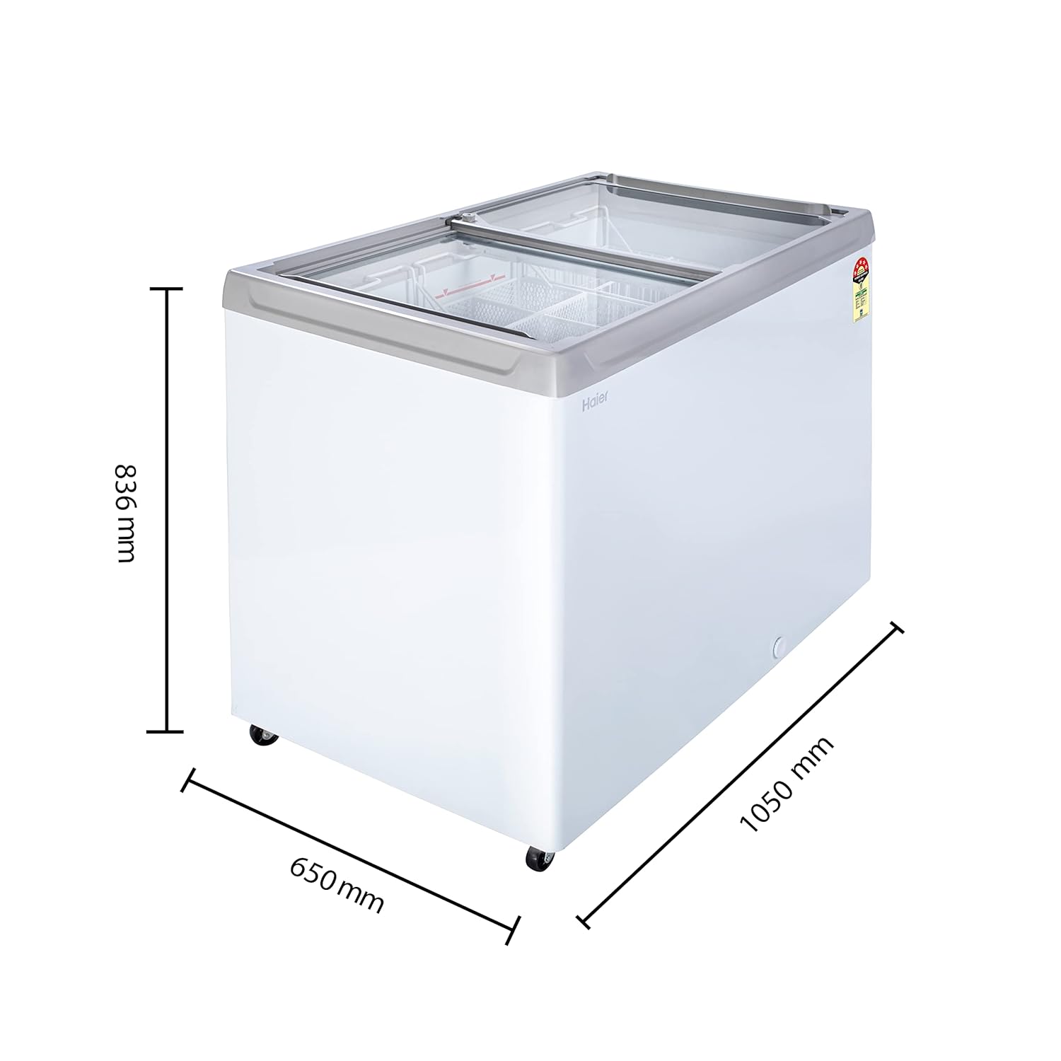 Haier Deep Freezer Glass Top HFC-325G3 image 4