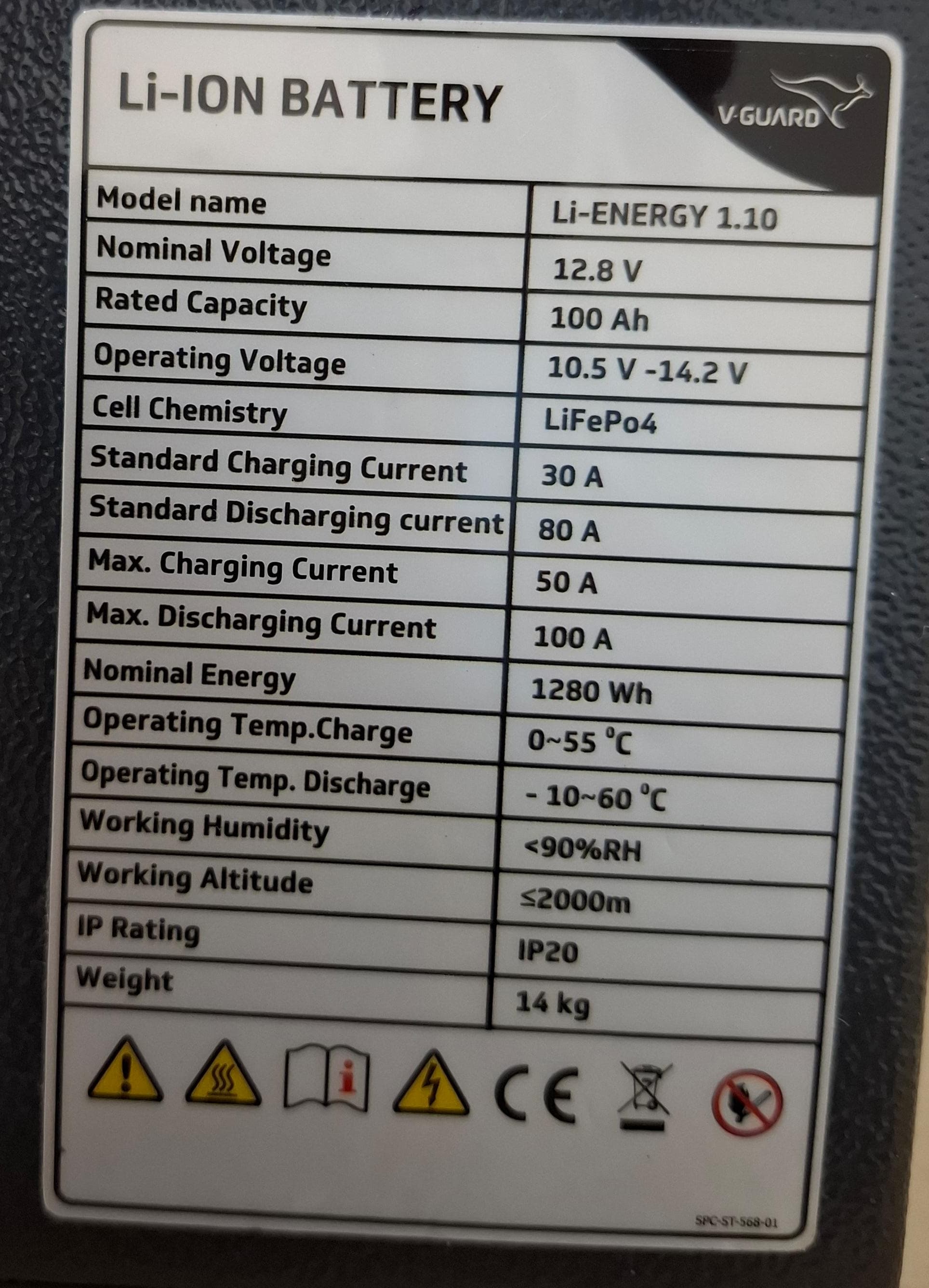 V Guard Lithium Battery image 2