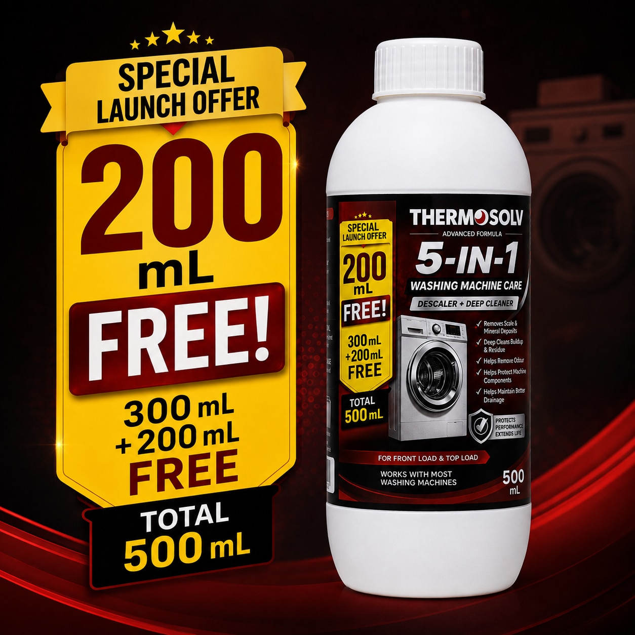 THERMOSOLV 5-in-1 Washing Machine Care – Liquid Descaler 500ml | Aaditya Speciality Chemicals image 5