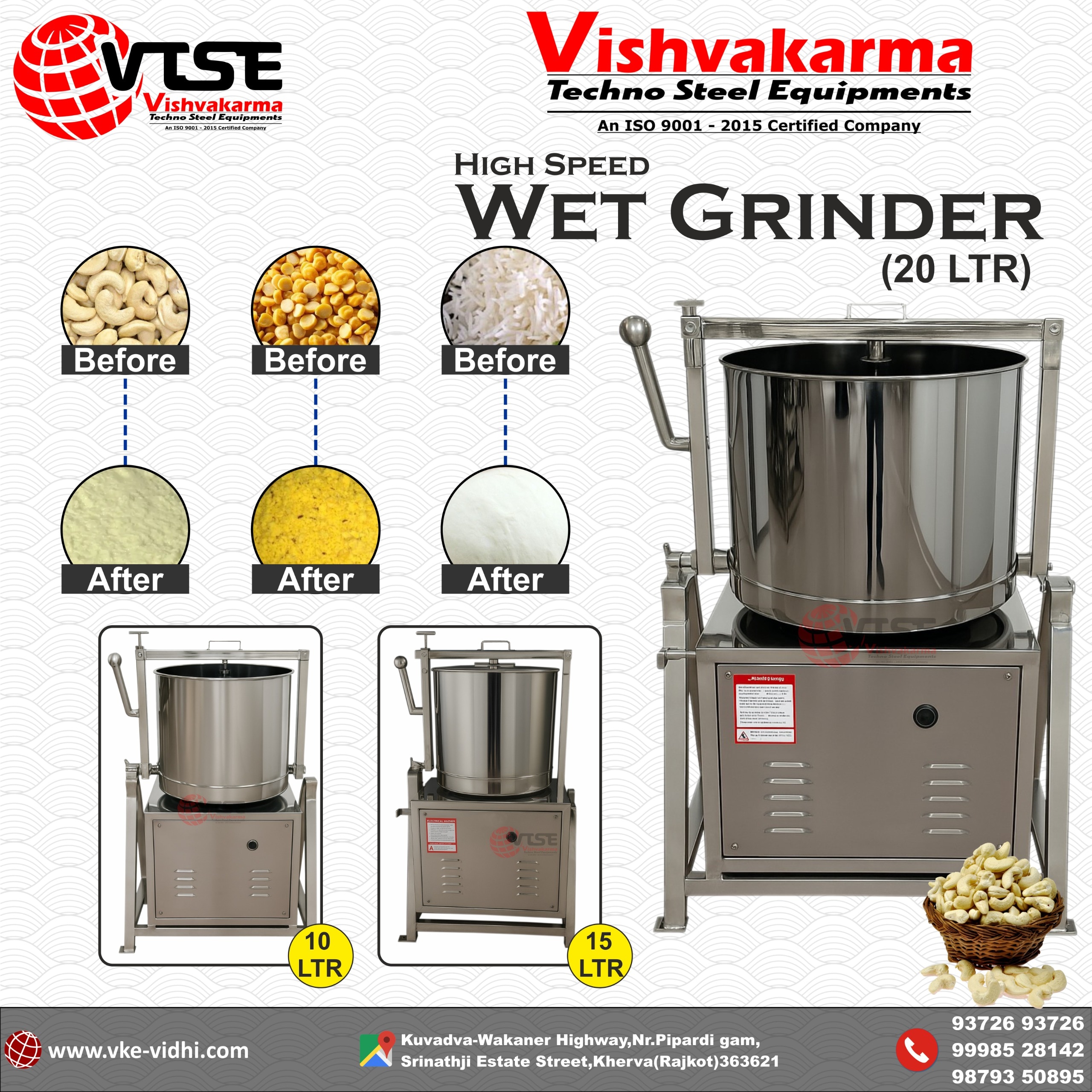 Commercial Tilting Wet Grinder Machine | SS 304 Heavy Duty Wet Grinder | Commercial Kitchen Grinder image 2