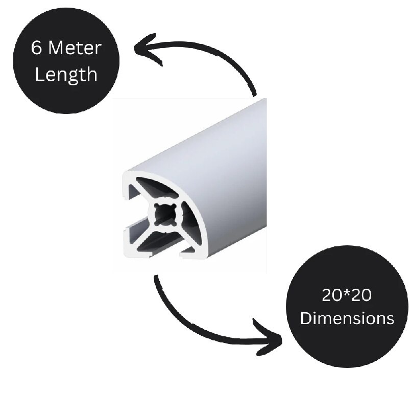 20x20 Radius Industrial Aluminium Profile image 3