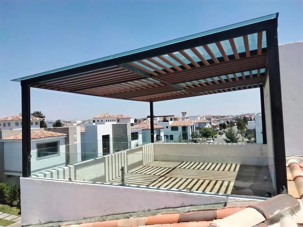 Terrace Pergola Installation with Sleek Modern Designs Chennai image 5