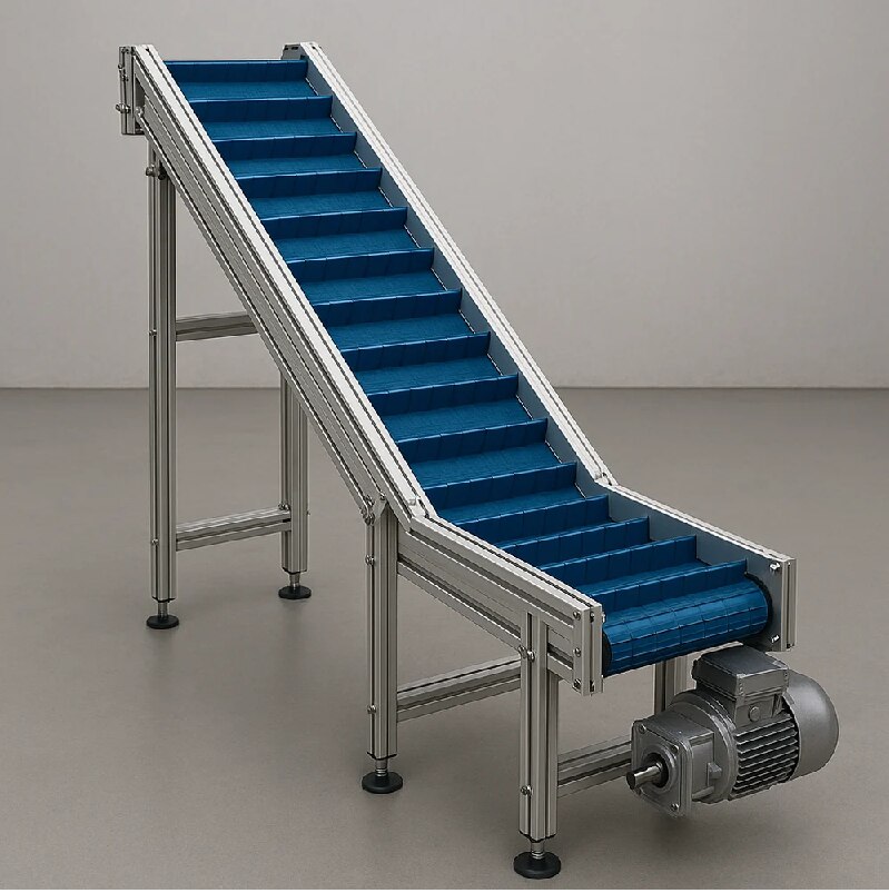 500kg PVC Cleated Belt Conveyor image 3
