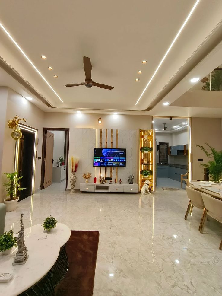 Elegant Living Room Interior Design in Chennai Homes image 3