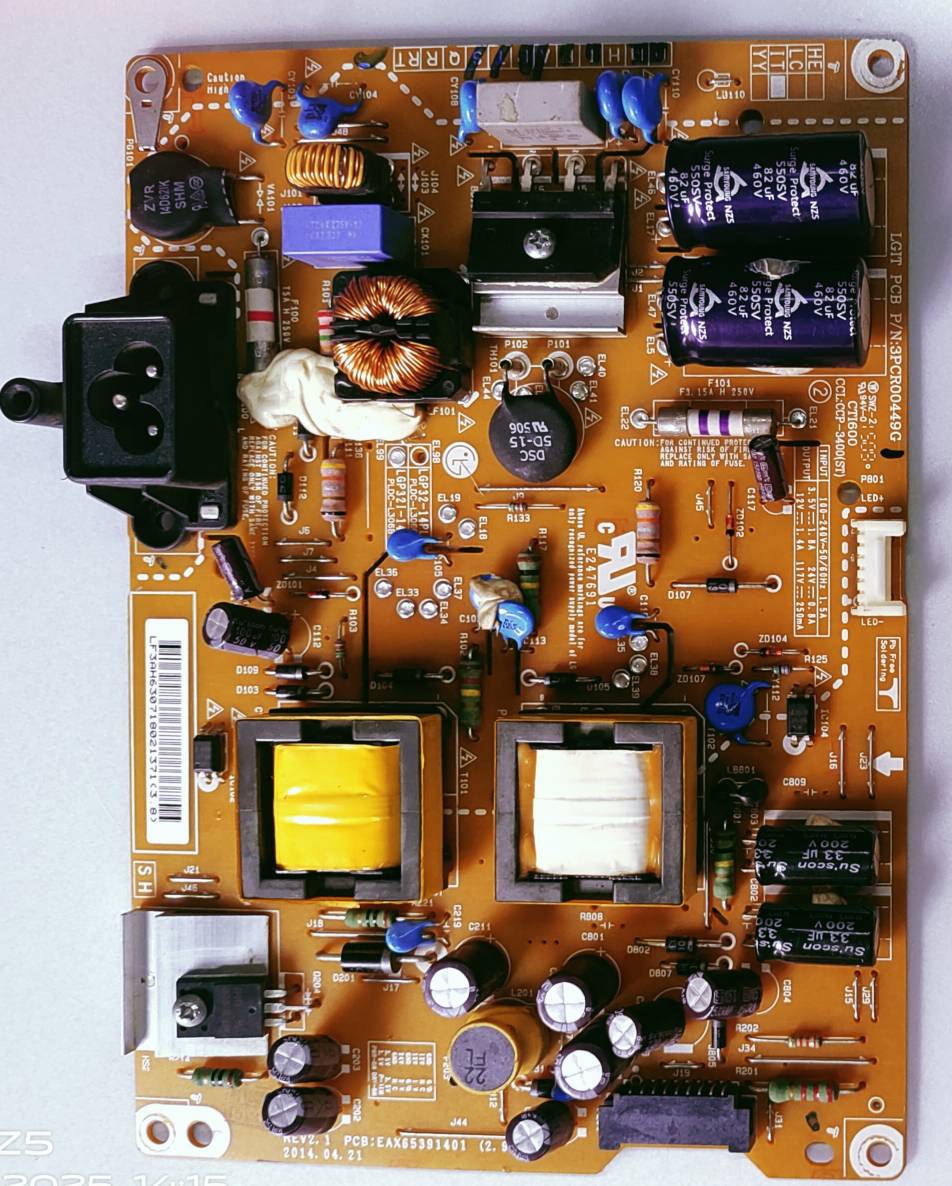 LG LED TV 32LB620B-TA Power Supply Board, LG LED TV 32LB620B-TA Smps Board, LG LED TV 32LB620B-TA Power Supply PCB Board, #wb48 image 4