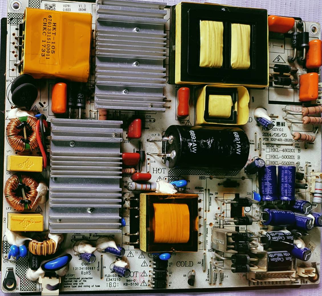 HAIER LE55Q9500U  POWER SUPPLY BOARD, SMPS BOARD, LED SMPS BOARD #wb29 image 3
