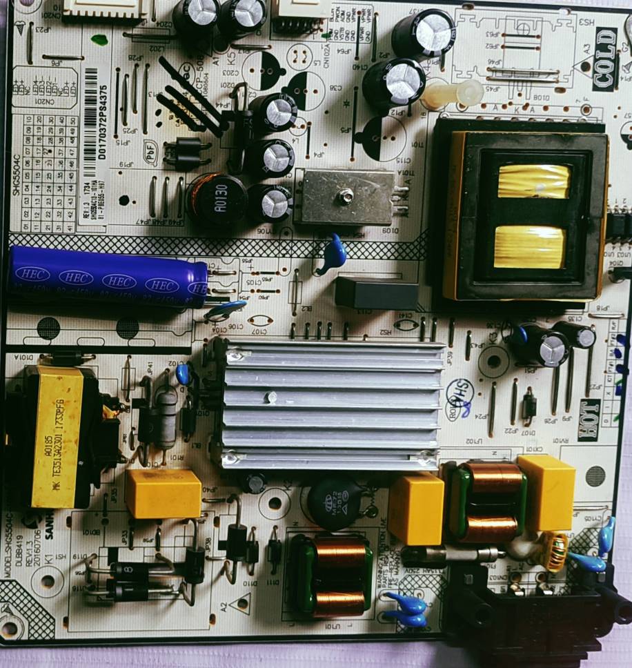 INTEX LED5001FHD POWER SUPPLY BOARD, SMPS BOARD,#Wb29 image 2