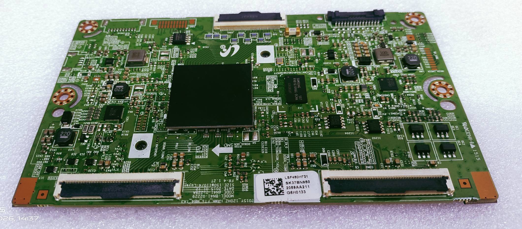 SAMSUNG UA48J6300 LED TV TCON PART NUMBER.BN41-02229 image 5