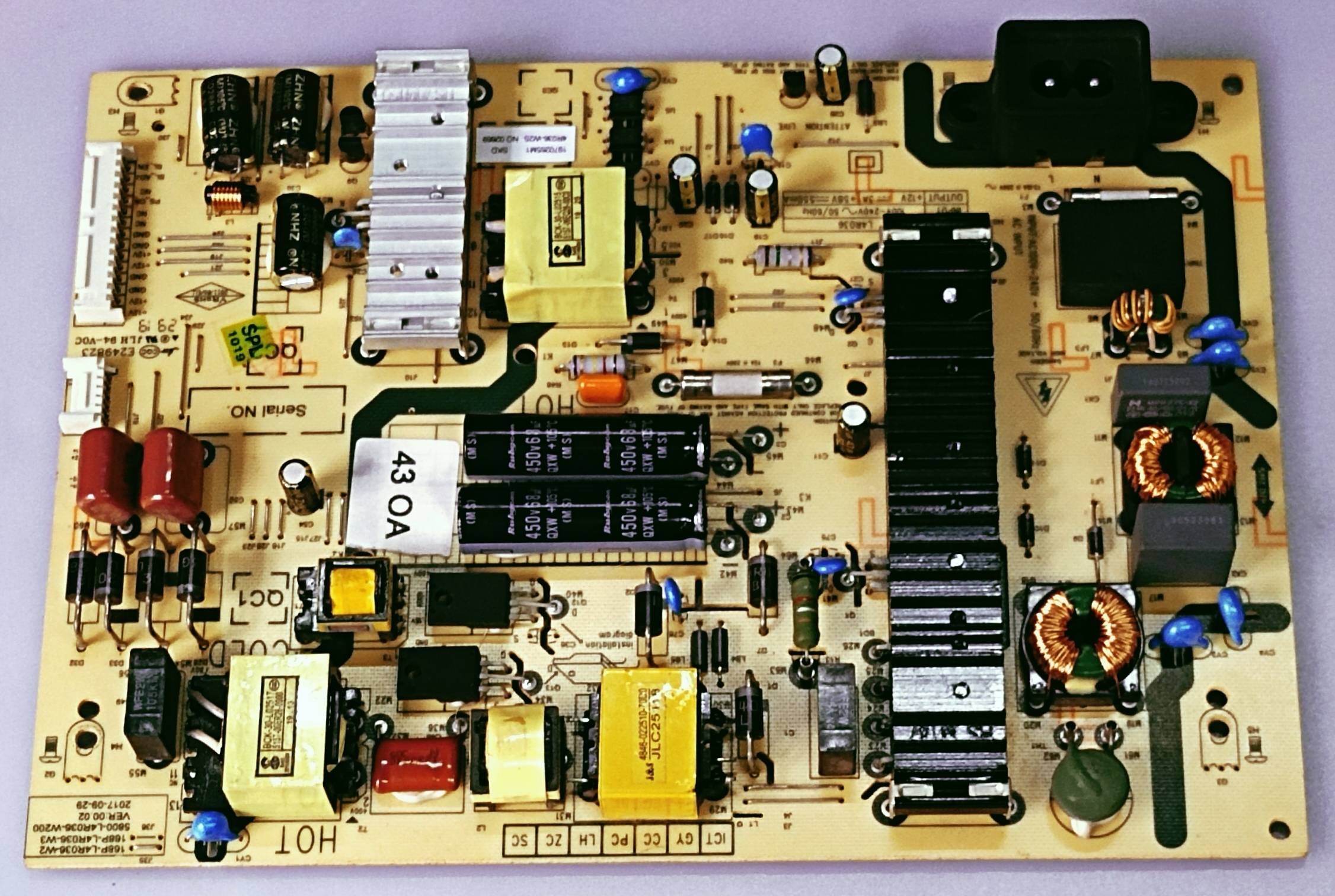 THOMSON LED TV POWER SUPPLY BOARD MODEL NUMBER 43OATH1000 image 6