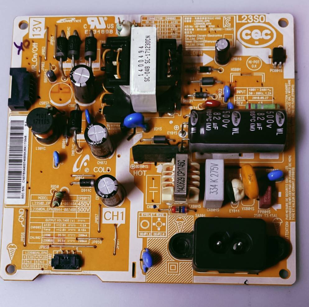 SAMSUNG LED TV UA24J4100 Power Supply Board, SAMSUNG LED TV UA24J4100 Smps Board, SAMSUNG LED TV UA24J4100 Power Supply PCB Board, #wb54 image 3