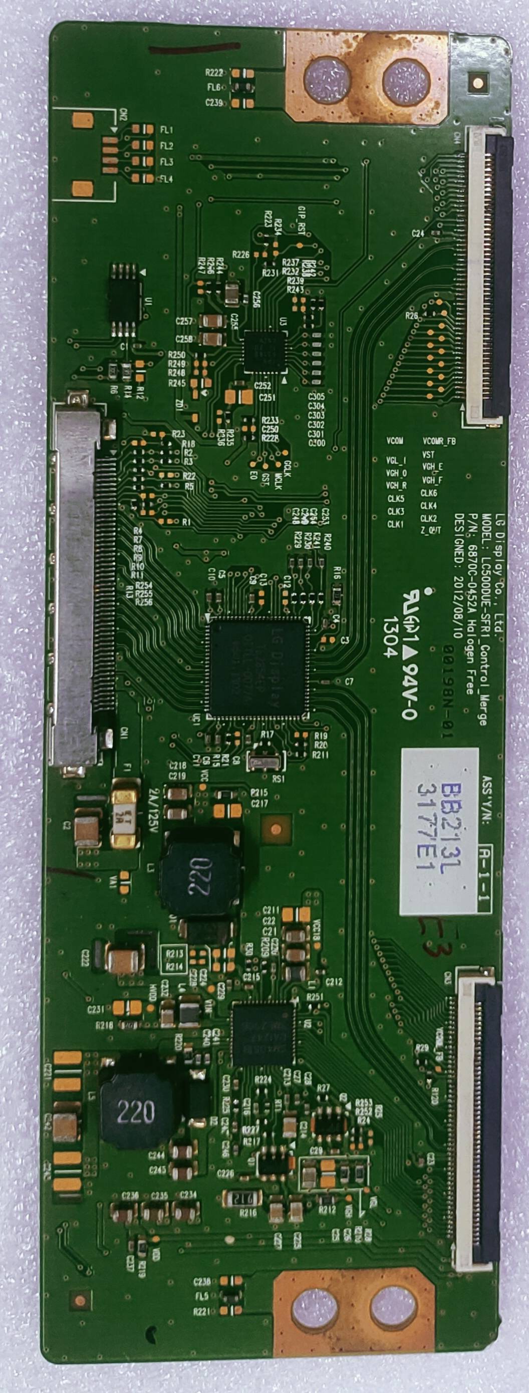 SAMSUNG LA32D450 LED TV TCON PART NUMBER.6870C-0452A image 2