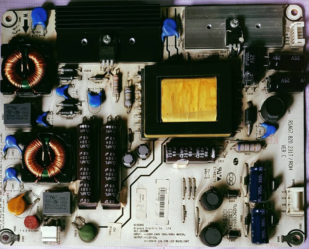 HISENSE HLE-2632W6. POWER SUPPLY BOARD, SMPS BOARD #Wb29 image 3