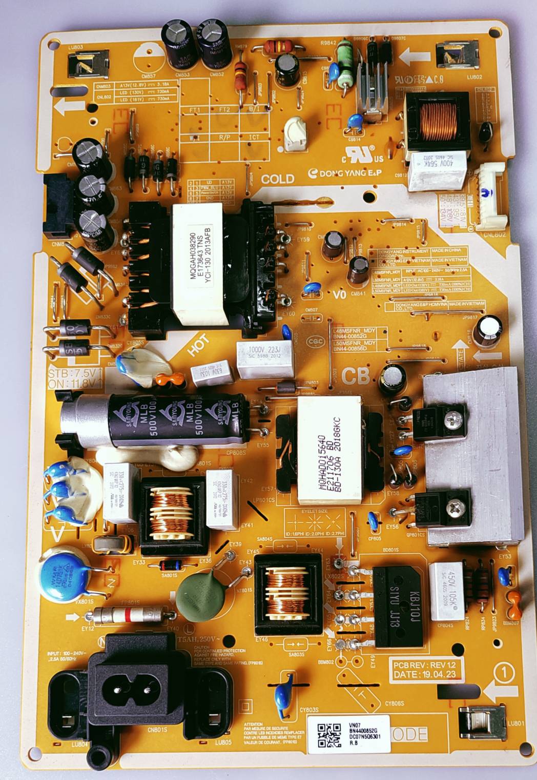 SAMSUNG UA43T577OAUBXL Power Supply Board, SMPS Board, #wb42 image 3