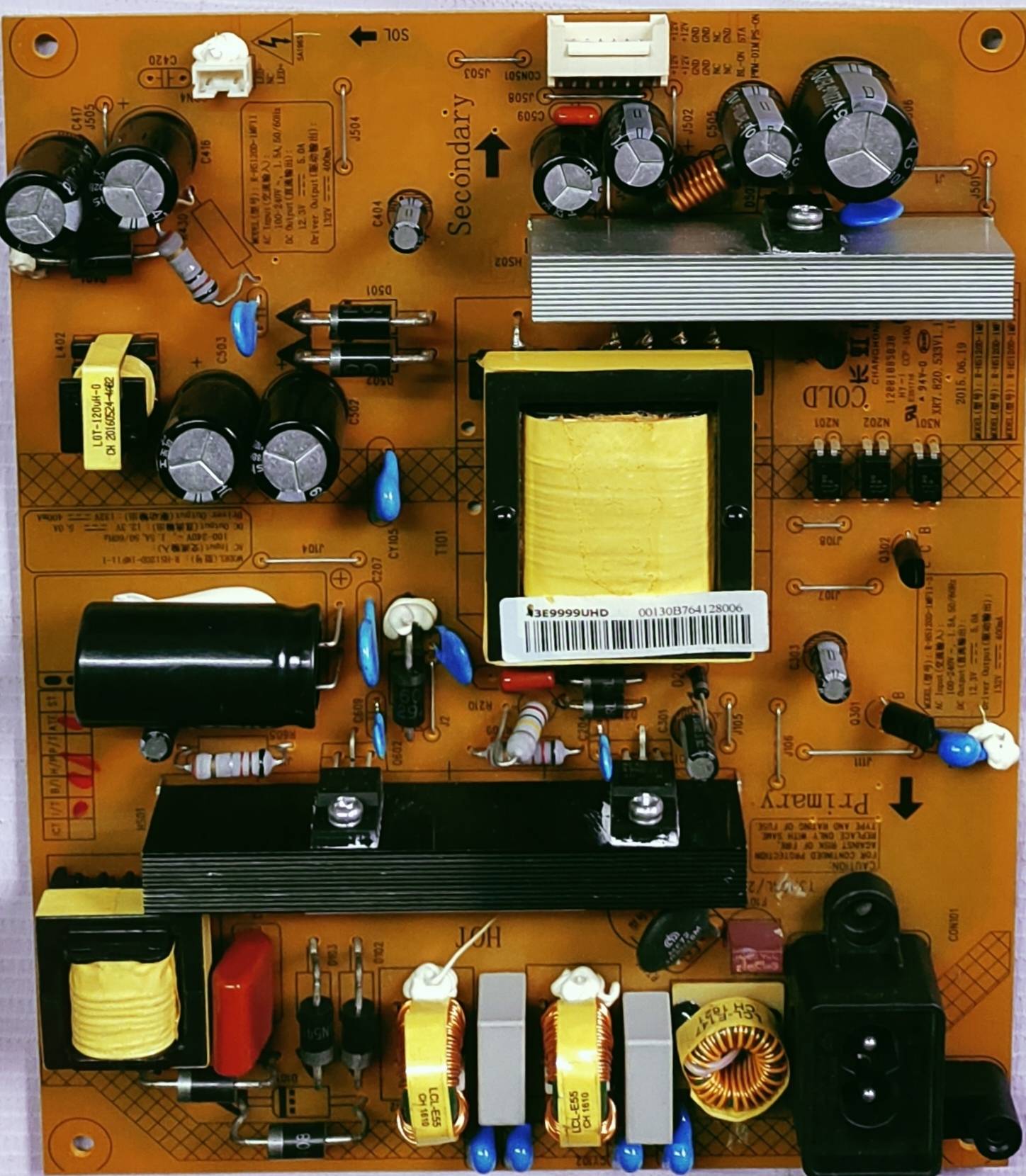 MICROMAX 43E9999UHD POWER SUPPLY BOARD, SMPS BOARD,#wb29 image 2