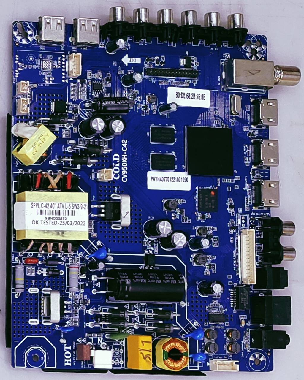 KODAK 43" FHD ANDROID MOTHER BOARD NUMBER CV950XH-C42 image 2