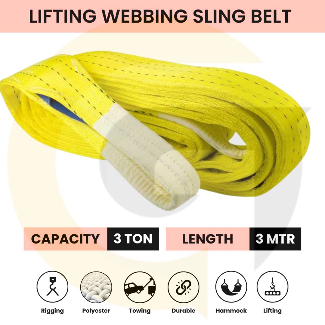 Polyester Webbing Sling Lifting Belt (3 Ton 3 MTR, 1) | Goyal Industrial Hub Delhi | ₹800 image 8