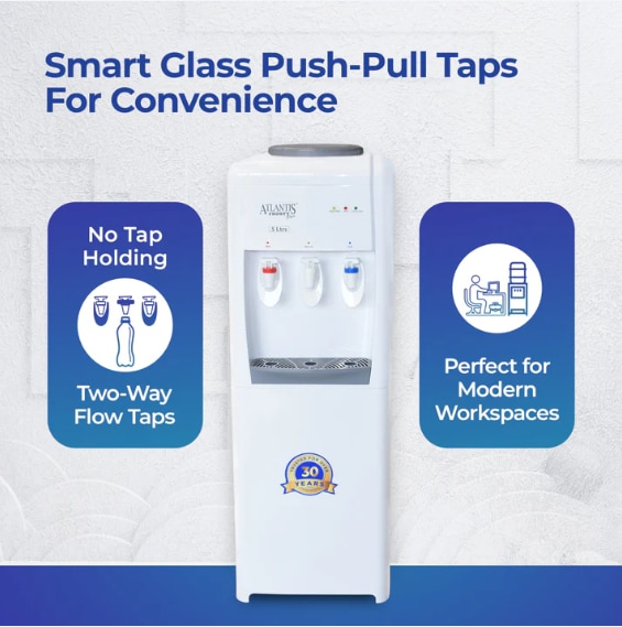 ATLANTIS FROSTY PLUS | 5L/Hour Cooling Capacity | Glass Push-Pull Taps | 1 Year Warranty | Hot, Normal & Cold Water | Perfect for a Team of 10-30 image 4