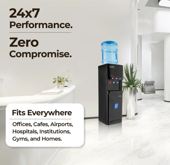 ATLANTIS BLAQUE | 18L Cooling Cabinet | Smart Push Buttons | Hot, Normal & Cold Water | 2.5L/hour Cooling Capacity | 1 Year Warranty | Top Loading image 3