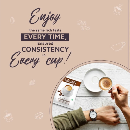 AMAZON Plus 3-in-1 Coffee Premix Powder – Instant Coffee Solution for Vending Machines | Quick to Serve, Easy to Enjoy image 2