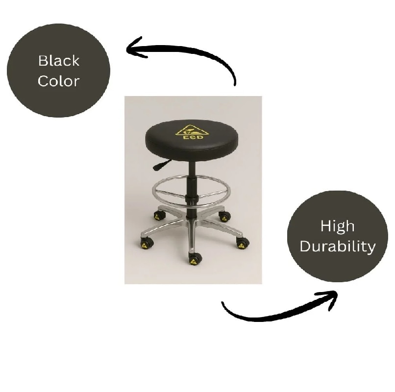 Esd Stool With Moving Wheel image 2