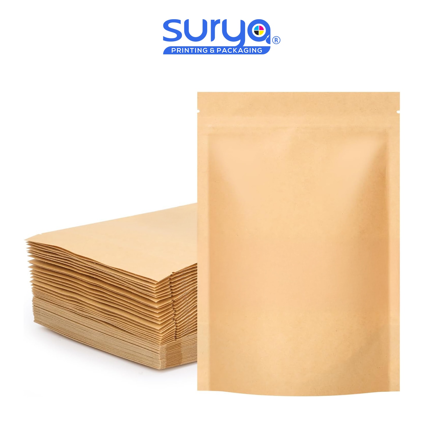 Kraft Ziplock Inner Foil Stand-Up Pouch image 3