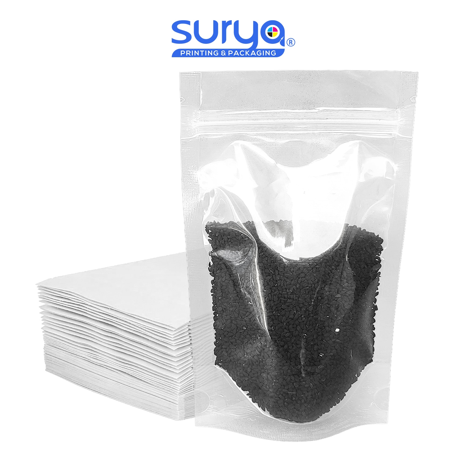 Both side transparent Ziplock Stand-Up Pouches image 3