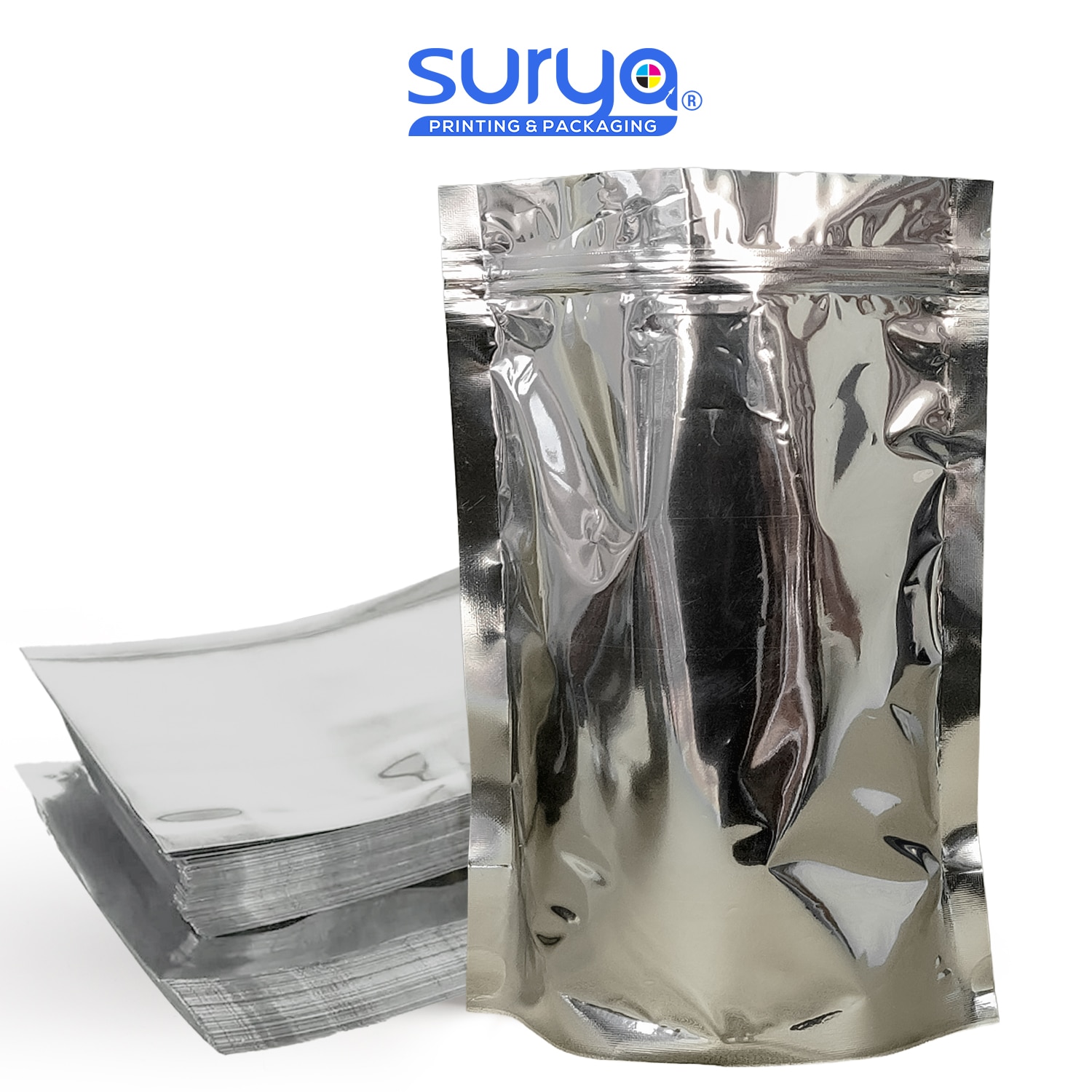 Both side silver Ziplock Stand-Up Pouch image 3