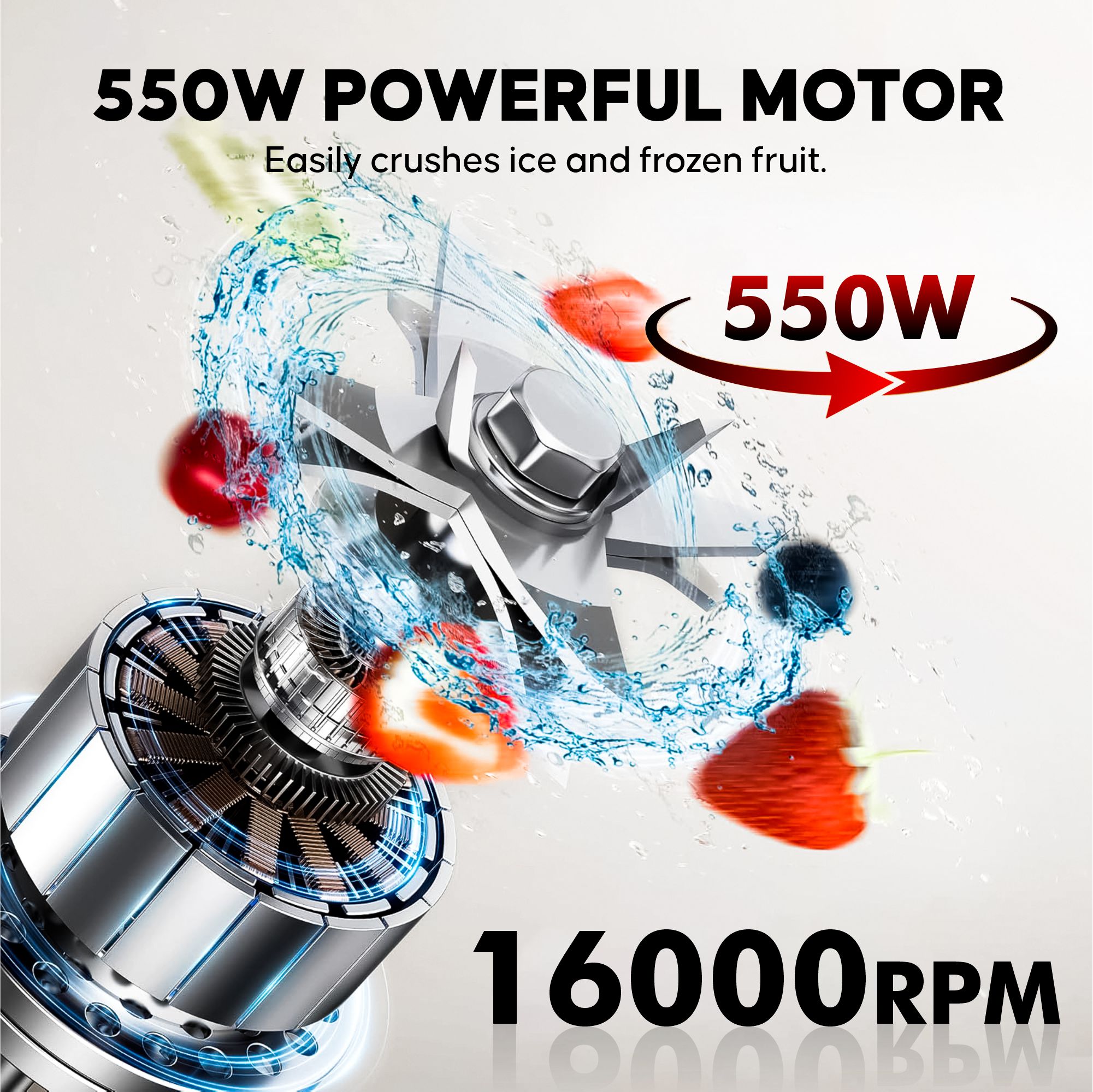 BOOSTER Powerful 550 W Juicer Mixer Grinder (Nutri_Pro | 2 Jars | Red) image 2