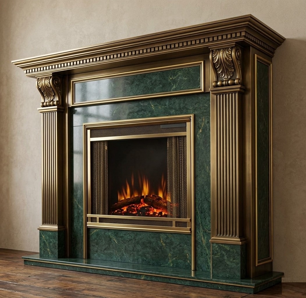 Luxury Wooden Mantel for Electric Fireplace (4x4Feet) image 4
