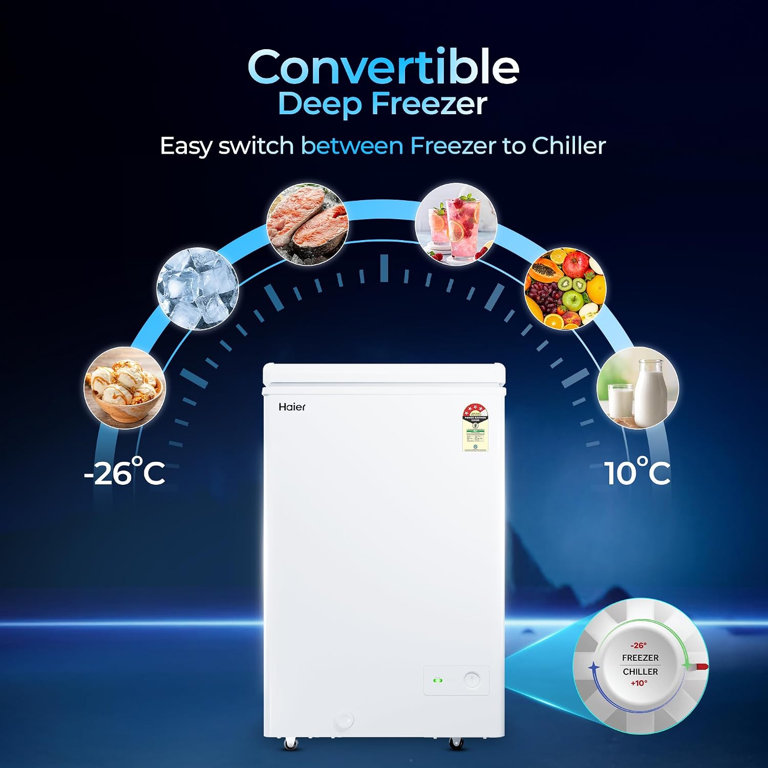 Haier Deep Freezer Hard Top HFC-145SPW4 image 2