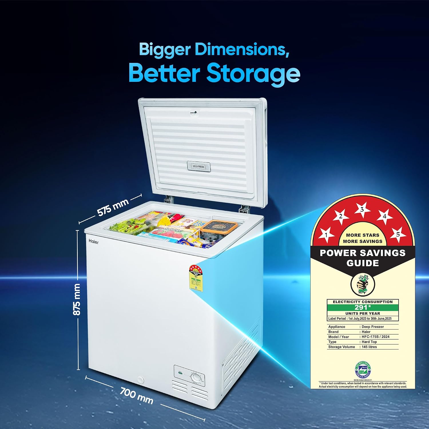 Haier Deep Freezer Hard Top HFC-175SPW5 image 6