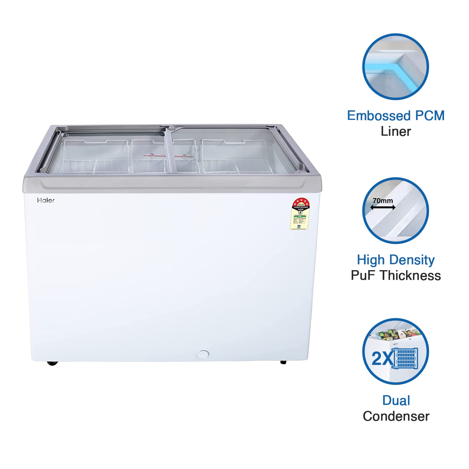 Haier Deep Freezer Glass Top HFC-325G3 image 2