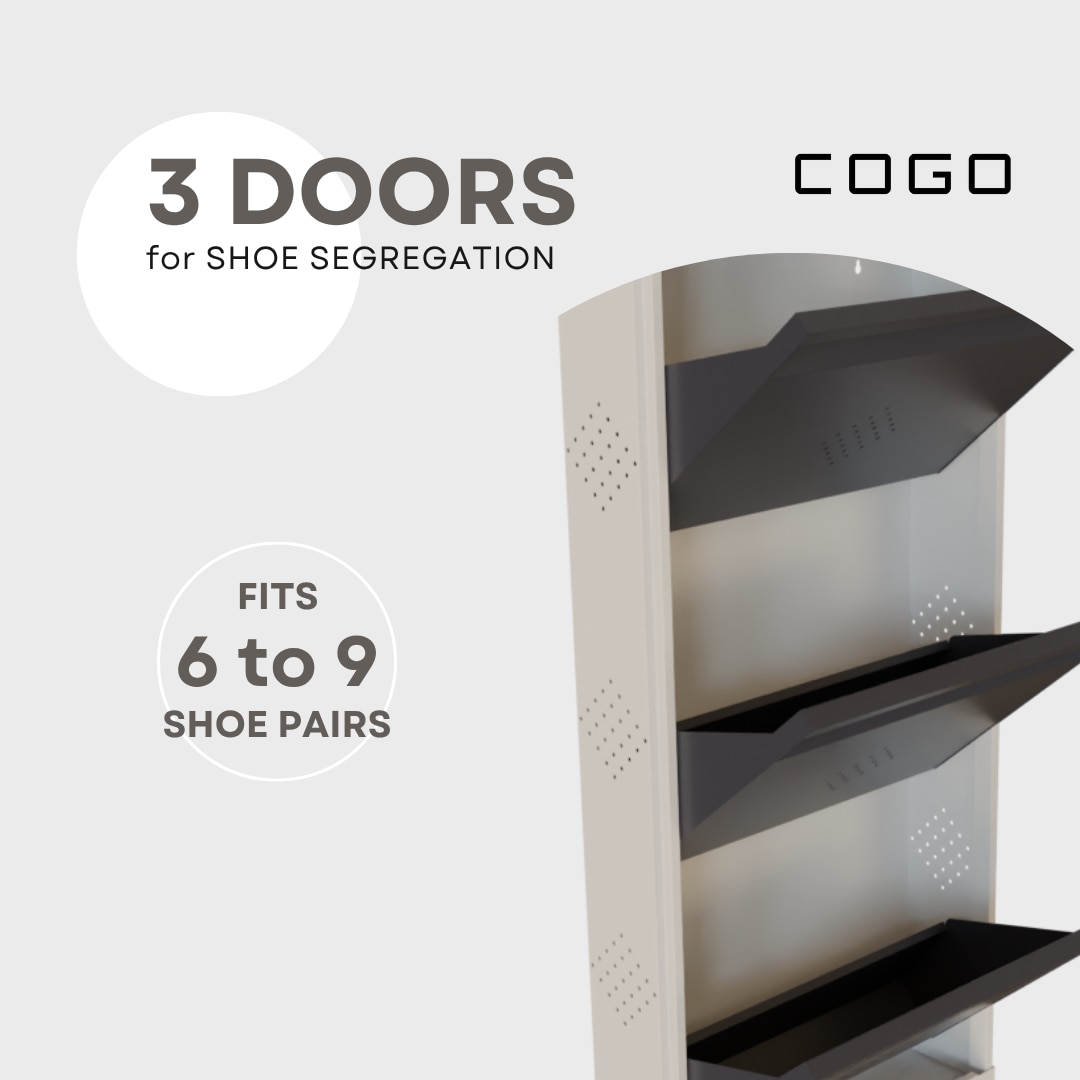 3 Tier Metal Shoe Rack (Grey) image 6